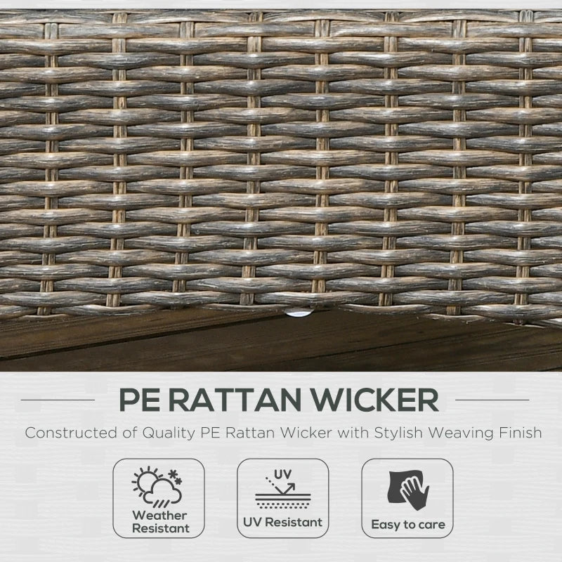 Canapé de patio avec coussins de 4,7 po d'épaisseur, 29,9 po x 34,3 po x 38,6 po, gris