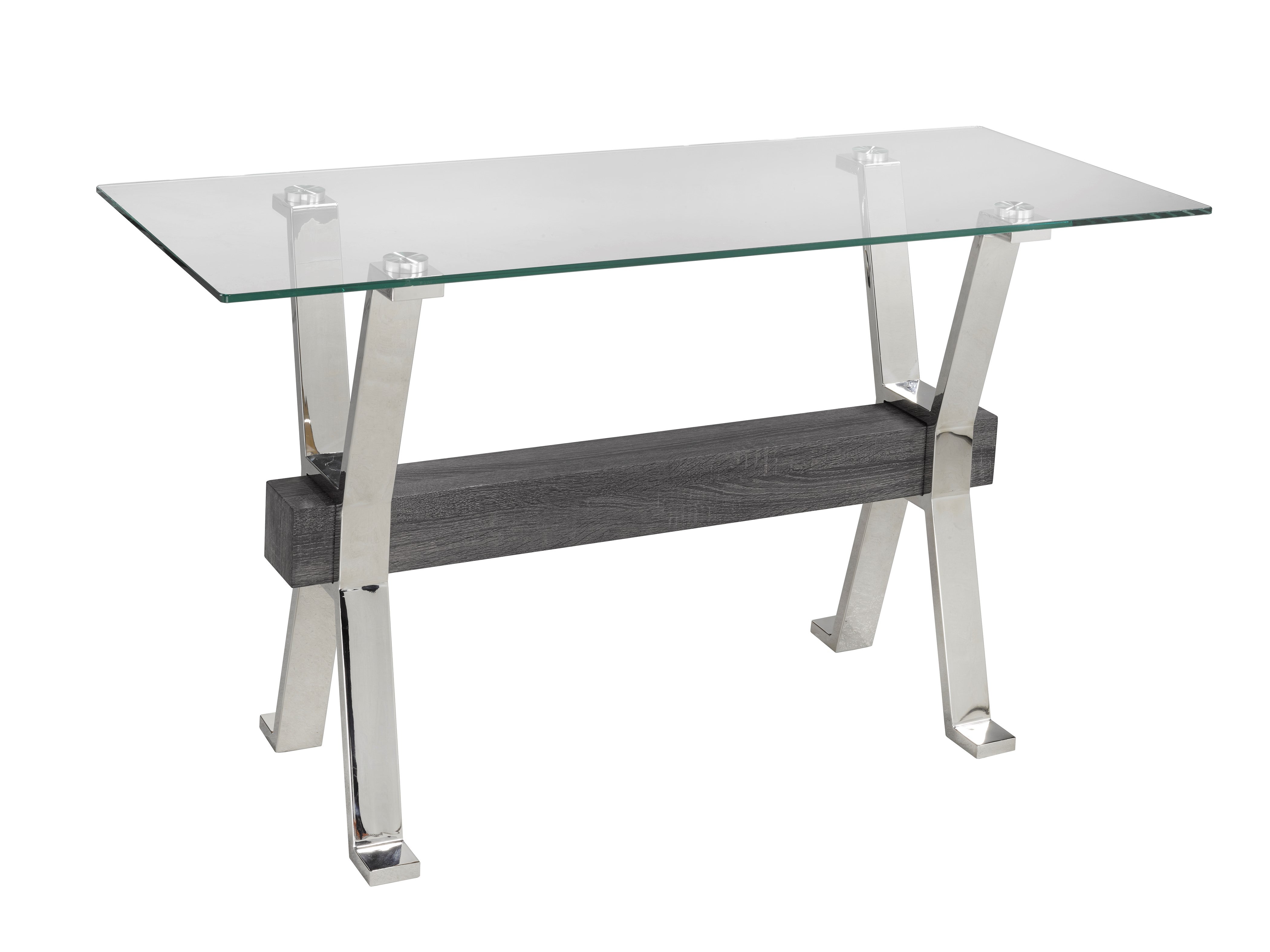 TABLE S0FA - GRIS/ARGENT ( Meuble Mtl )