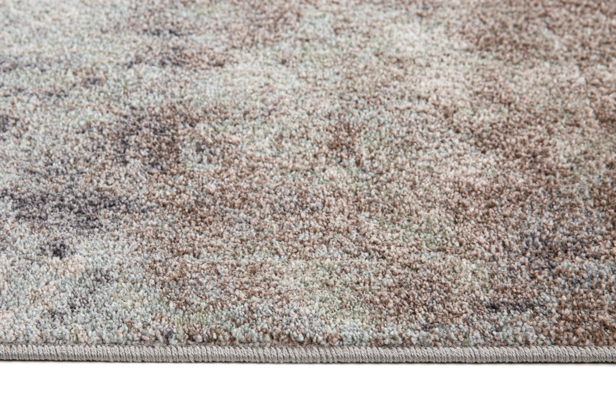 Tapis contemporain Kai 7x9 | Beige et Argent au fini vieilli