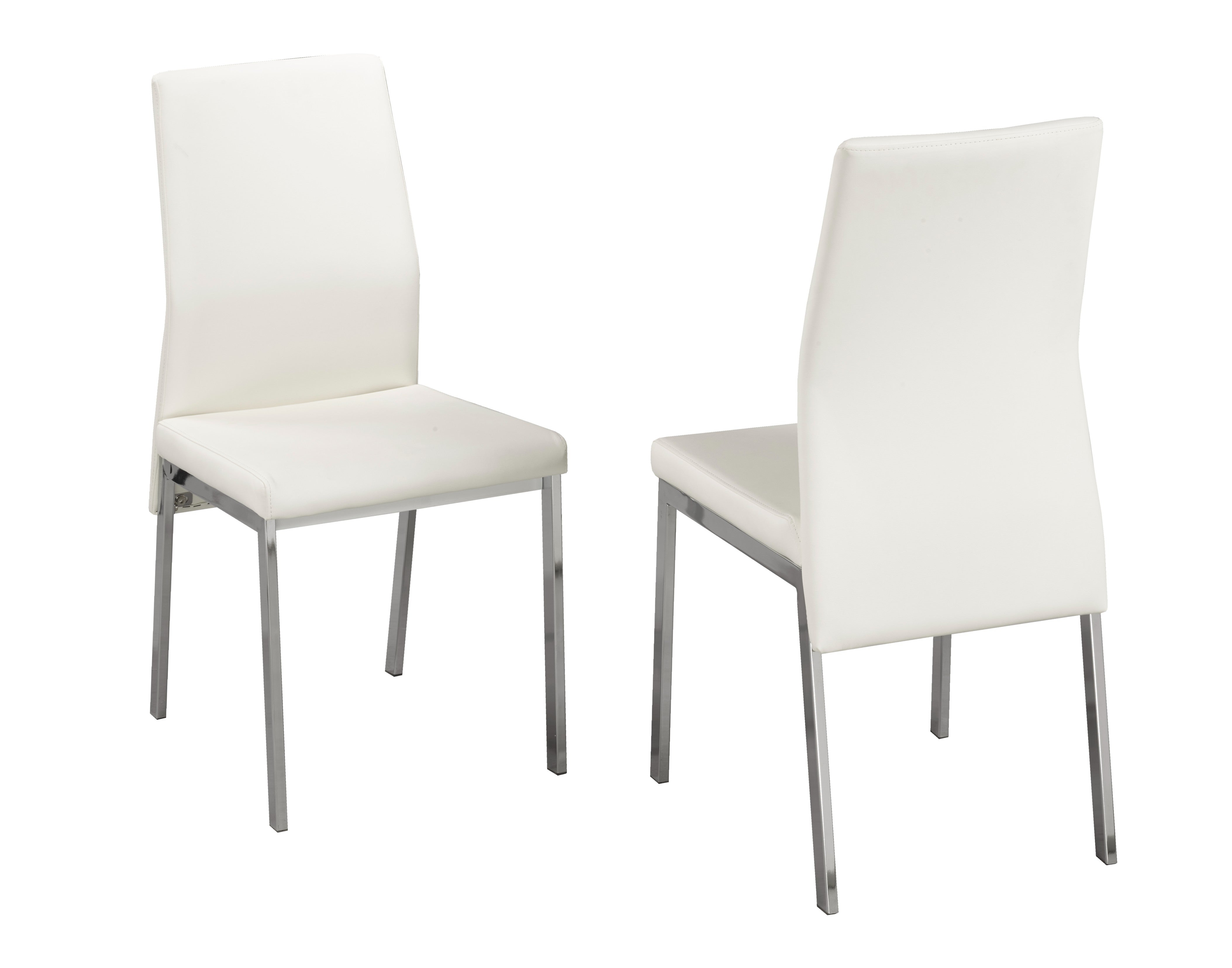CHAISE DE SALLE À MANGER, JEU DE 2 - BLANCHE ( Meuble Mtl )
