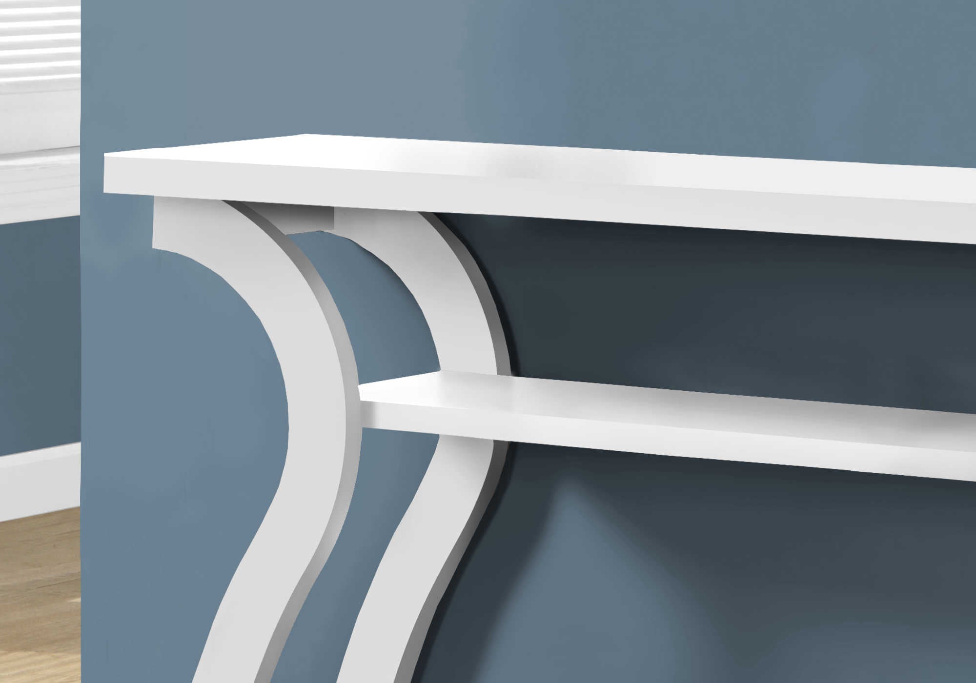 TABLE D'APPOINT – 47"L / CONSOLE D'ENTRÉE BLANCHE