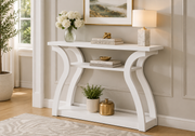 TABLE D'APPOINT – 47"L / CONSOLE D'ENTRÉE BLANCHE