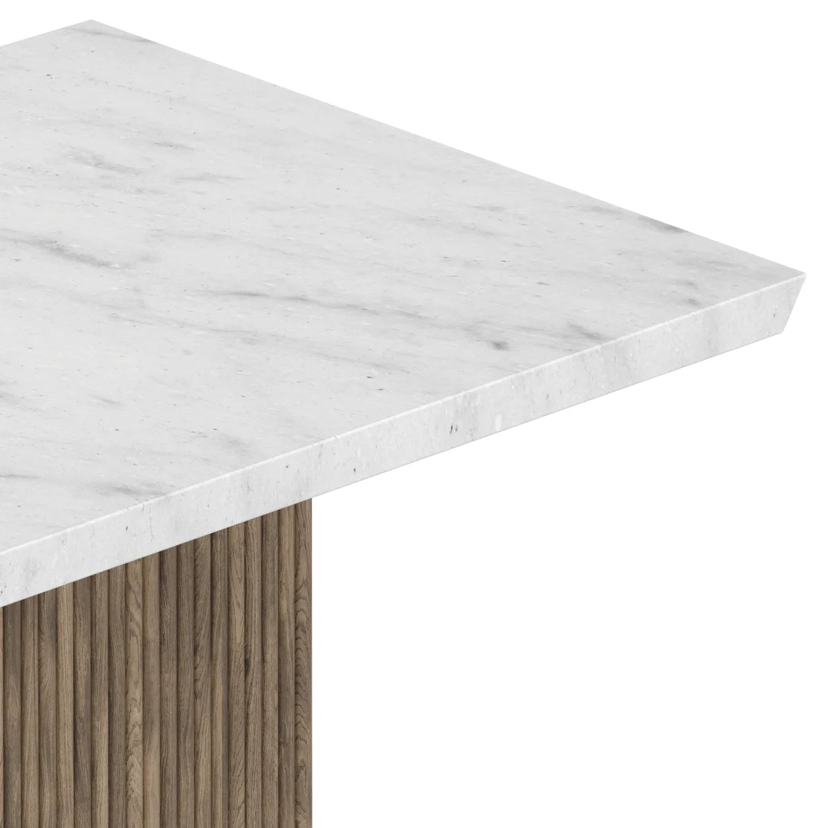 Table à manger en marbre Messa - Bois de Manguier Gris