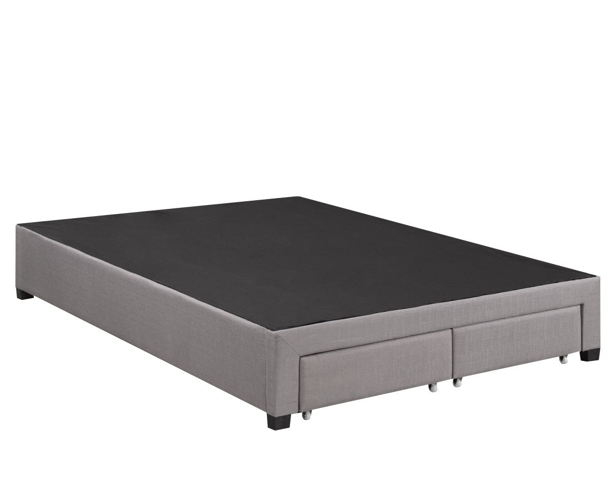 Base de Lit Bradley | Gris | Tiroirs & Lattes | Toutes Tailles