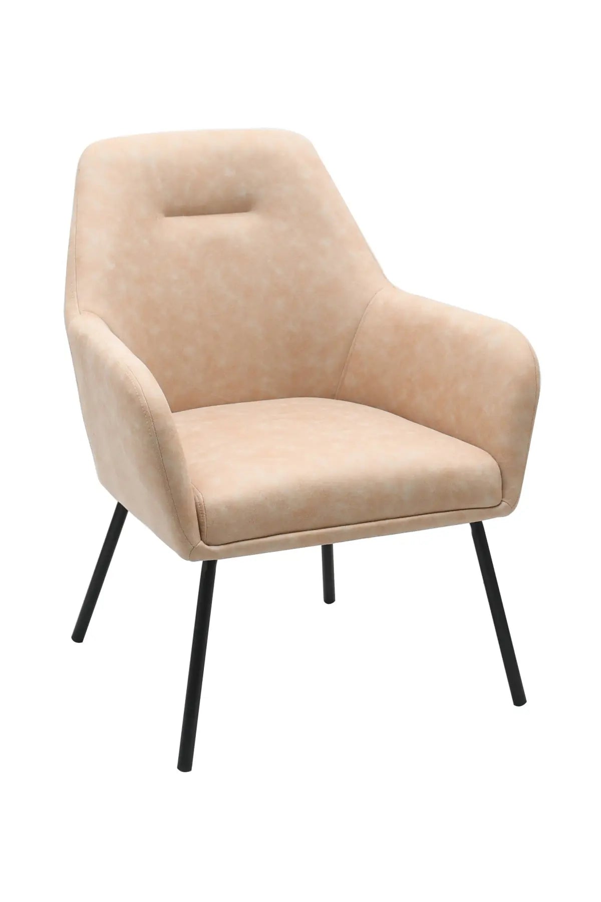 Chaise d'appoint Arlo | Tissu beige vintage et cadre en acier