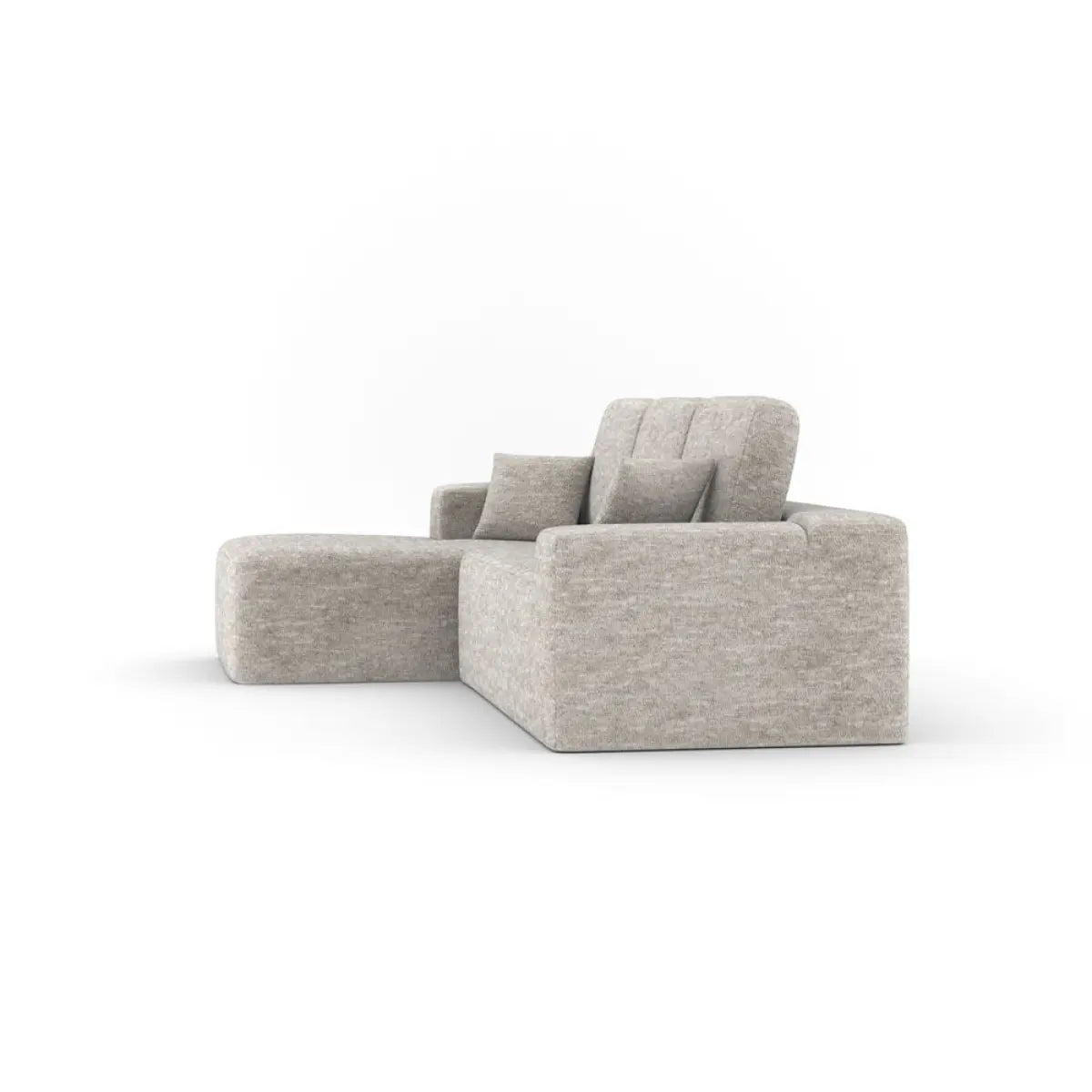 Sectionnel Isabel avec Chaise Longue | Beige et mousse 60D