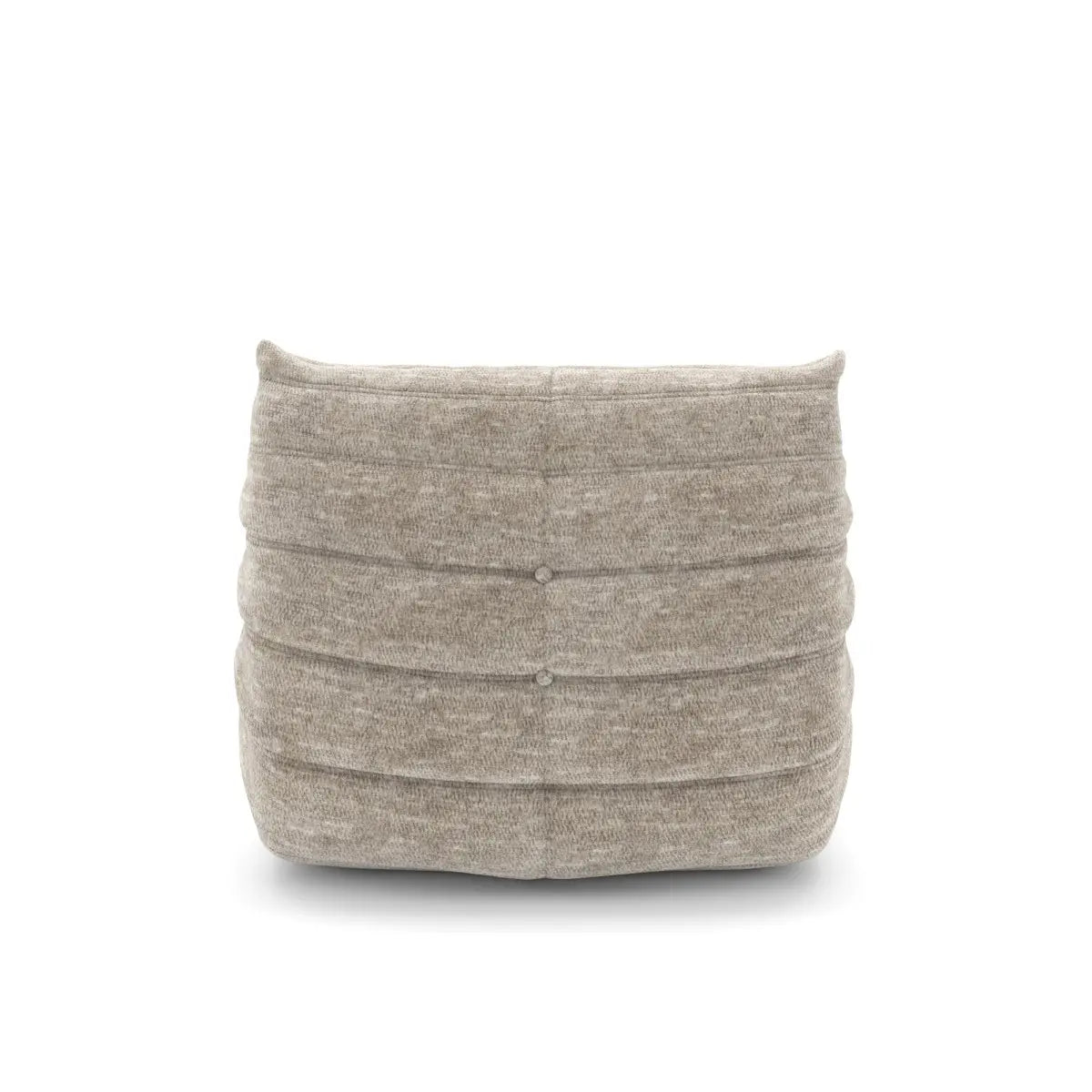 Fauteuil d'appoint Dontae Beige | Design plissé et mousse 60D