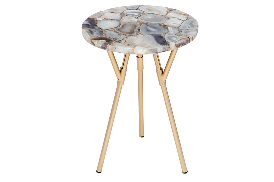 Table d'appoint en agate d'Alaska