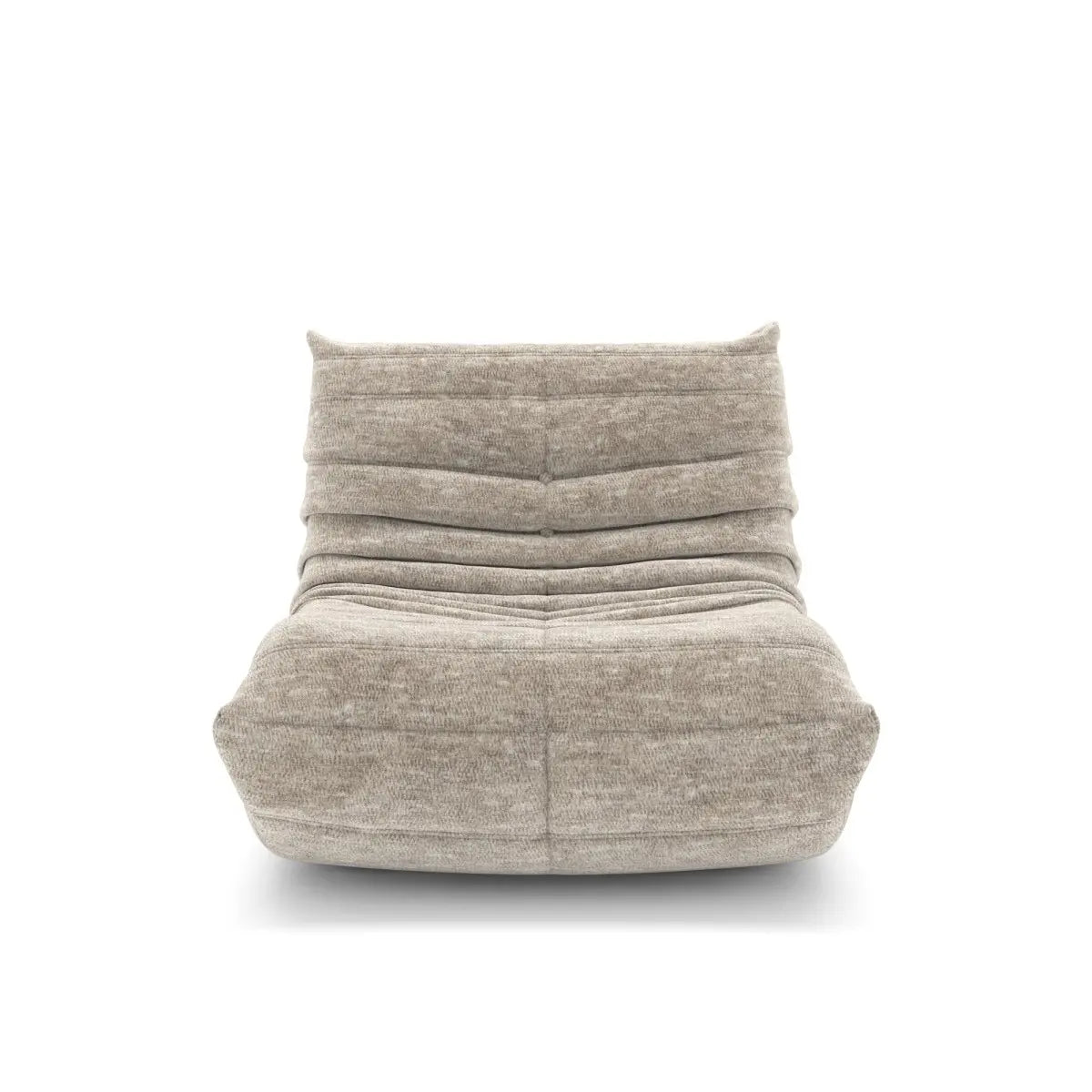 Fauteuil d'appoint Kendall Beige | Design plissé et mousse 60D