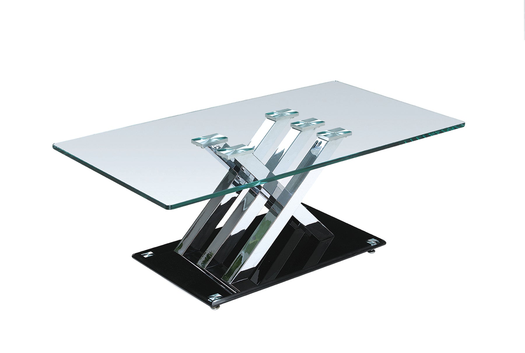 TABLE BASSE - ARGENT/NOIR ( Meuble Mtl ) 
