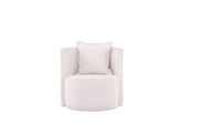 Fauteuil d'Appoint Penelope Blanc avec Coussin Inclus