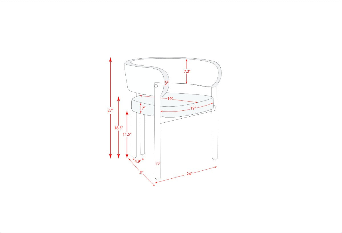 Chaises Belisse à dossier enveloppant | Tissu crème et fini chêne