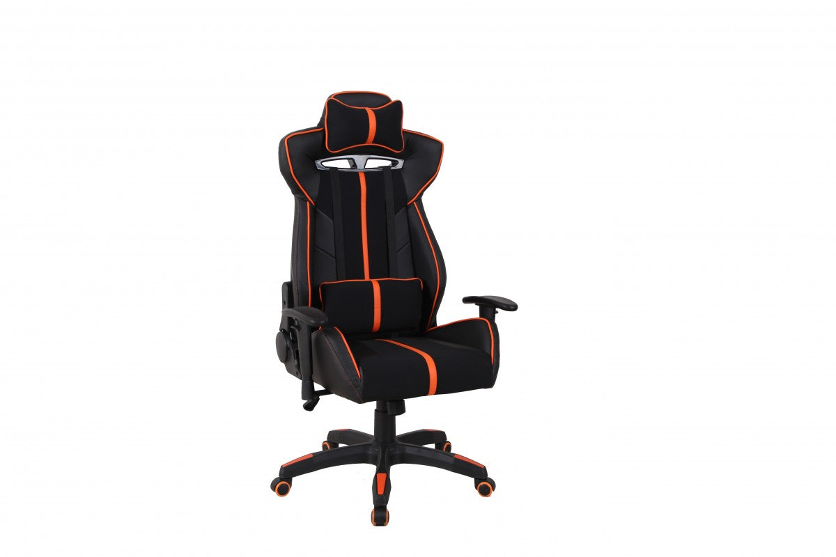 ENSEMBLE BUREAU ET CHAISE GAMING, ORANGE/NOIR ( Meuble Mtl )