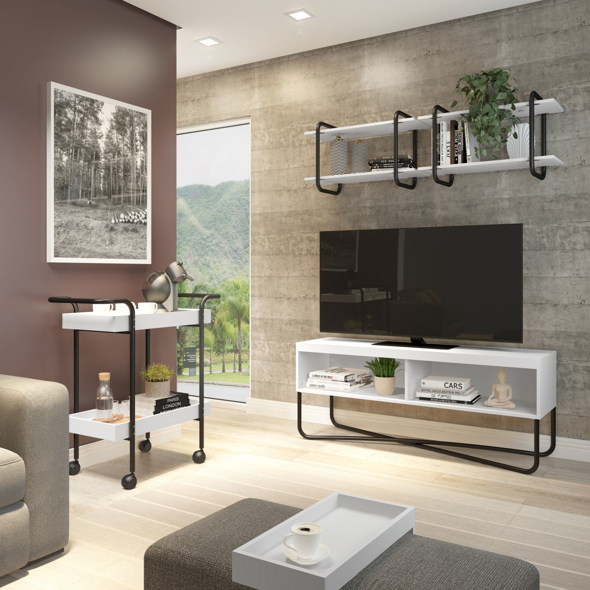 MEUBLE TV - BLANC ( Meuble Mtl )