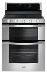 Cuisinière Whirlpool 30" 6 pi³ Gaz Double Four Acier Inox
