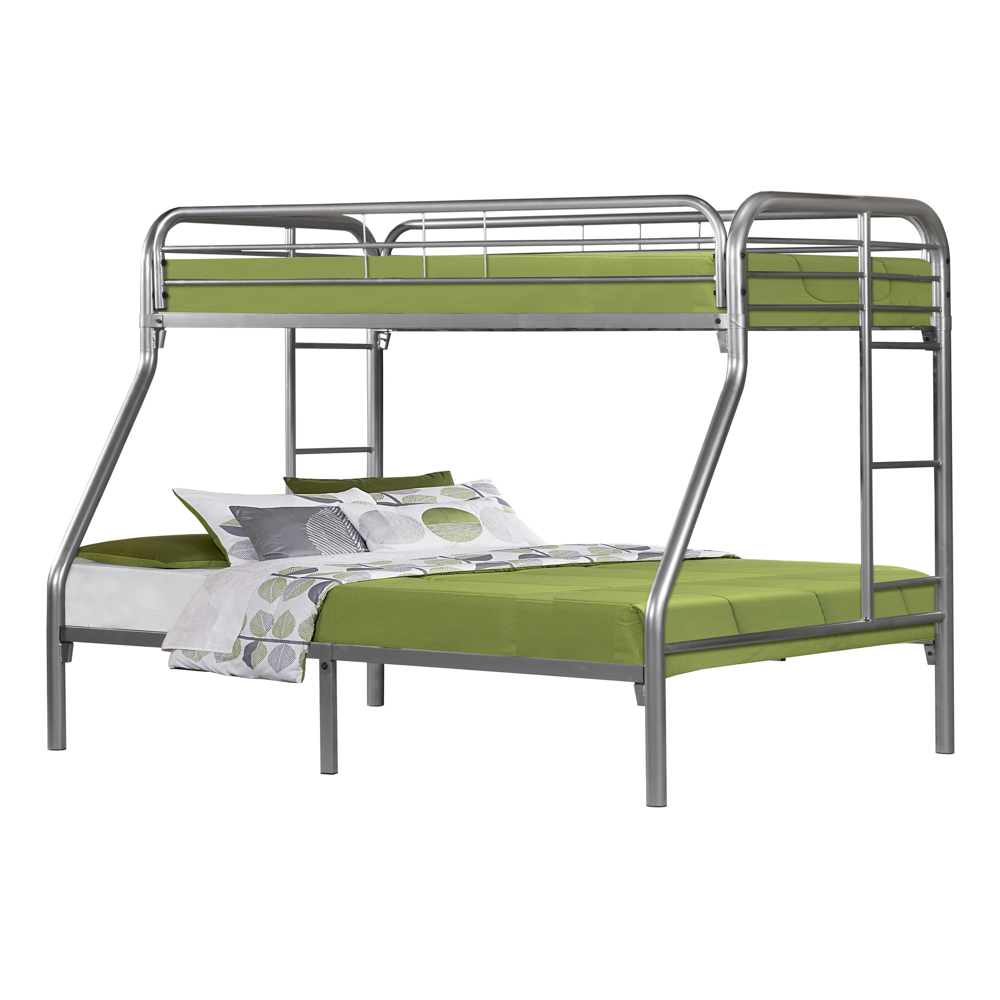 Lit superposé – lit simple / lit double / structure en métal argenté :I 2231S