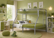 Lit superposé – lit simple / lit double / structure en métal argenté :I 2231S