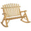 Chaise à bascule Adirondack en bois, chaise à bascule double rustique d'extérieur avec design à lattes pour 2 personnes, convient pour jardin, balcon, porche, bois naturel