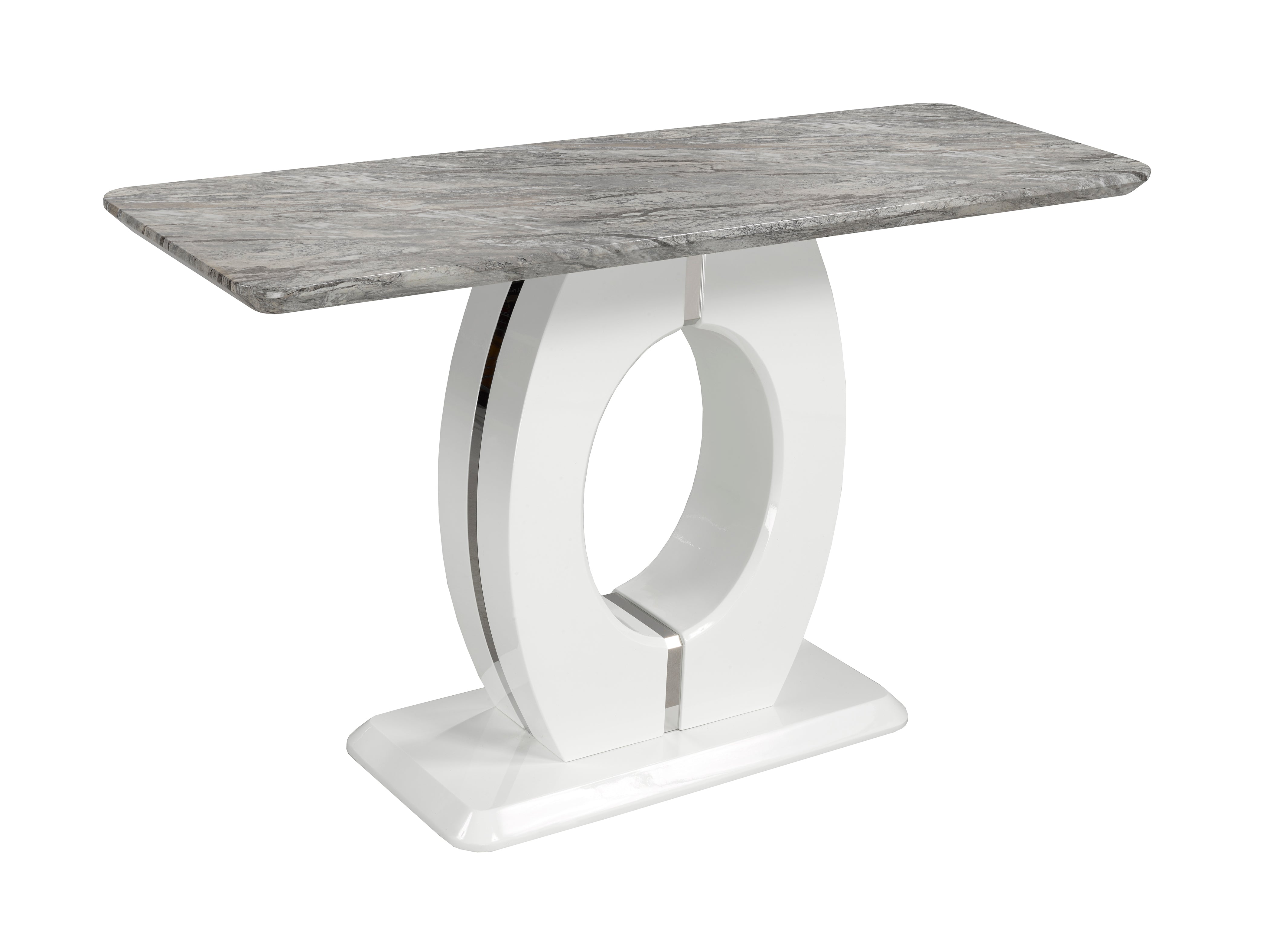 TABLE CANAPÉ - BLANC/GRIS ( Meuble Mtl )