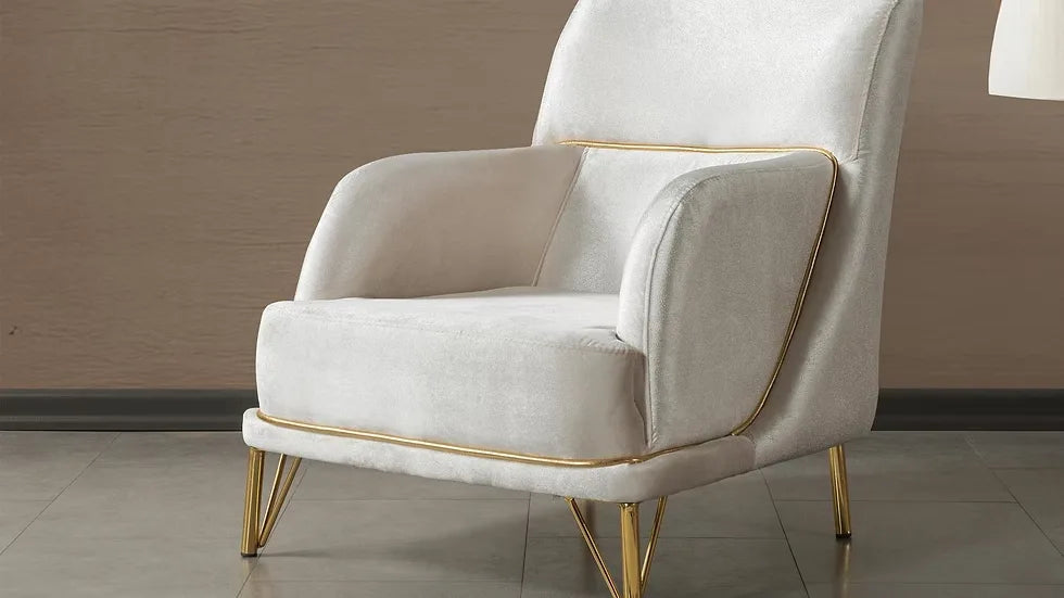 Ensemble Sofa Classique 3 Pièces Nepal Luxe en Tissu Beige