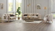 Ensemble de Sofa 3 Pièces Transformable en Lit Loft Deluxe en Velours Gris Foncé