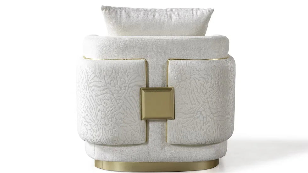 Ensemble Sofa Classique 3 Pièces Avanos Luxe en Tissu Beige