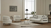 Ensemble de Sofa 3 Pièces Transformable en Lit Pierra Deluxe Gris Clair et Noir