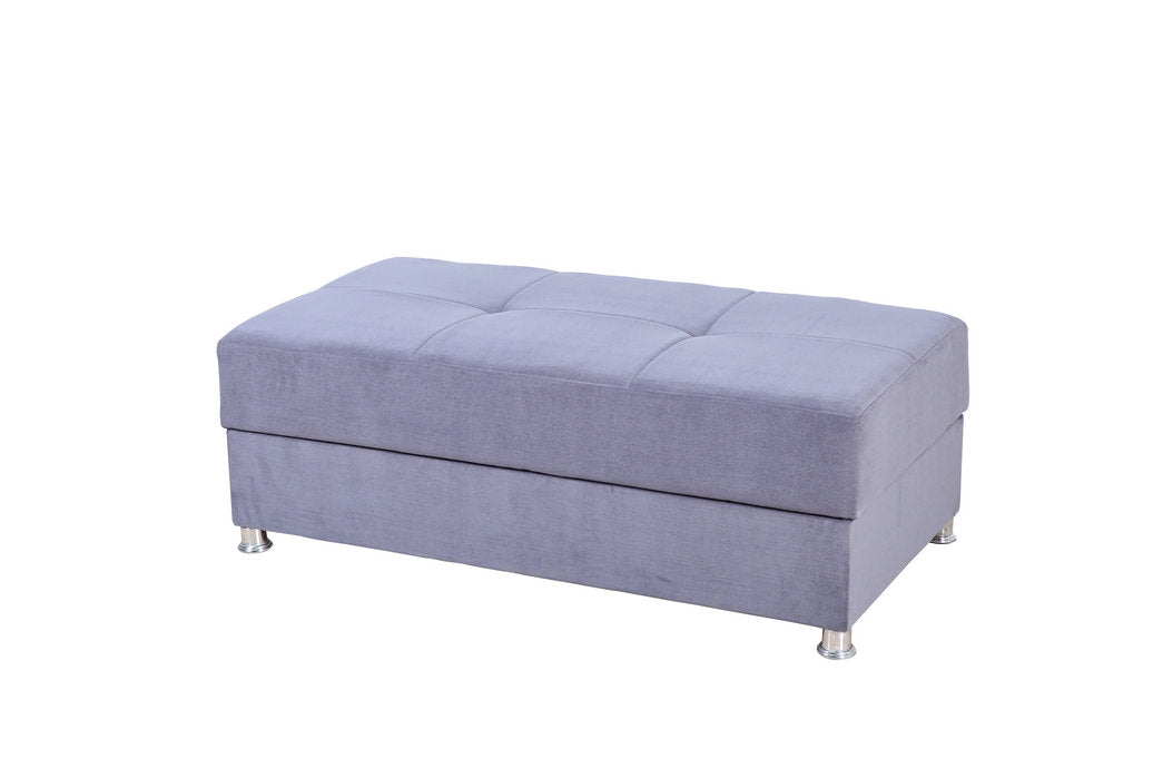 Pouf (tissu gris) 