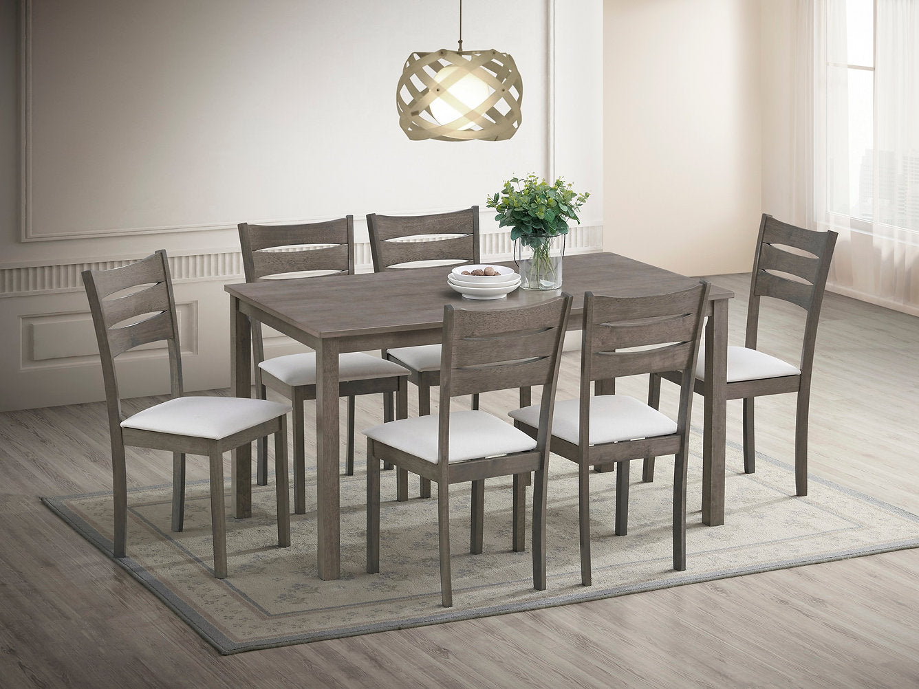 Ensemble Repas 7 Pièces: Table &amp; Chaises Confortables ( Meuble Mtl )