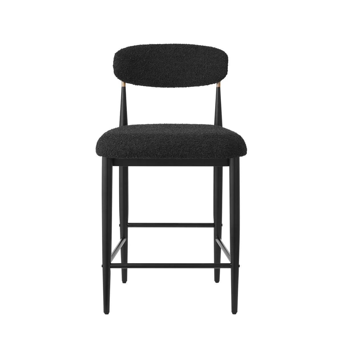 Set de 2 Tabourets de Comptoir Kodi - Noir Intégral