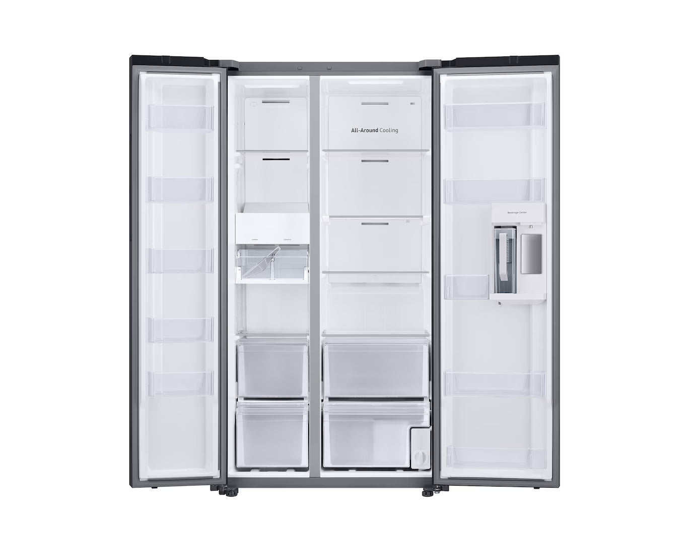Réfrigérateur Samsung BESPOKE 36" Side-by-Side 23 pi³ Verre Blanc Prof. Comptoir