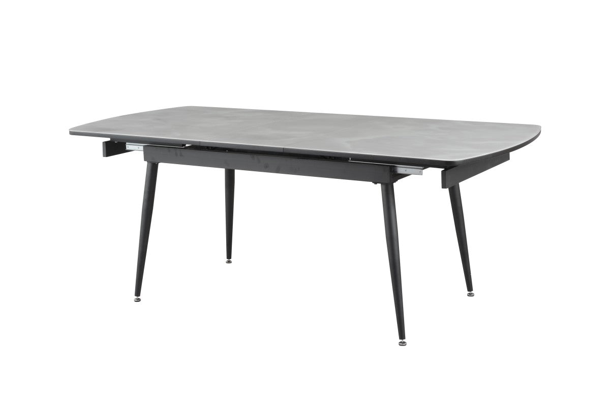 Table à manger extensible grise Fabian - Design Moderne