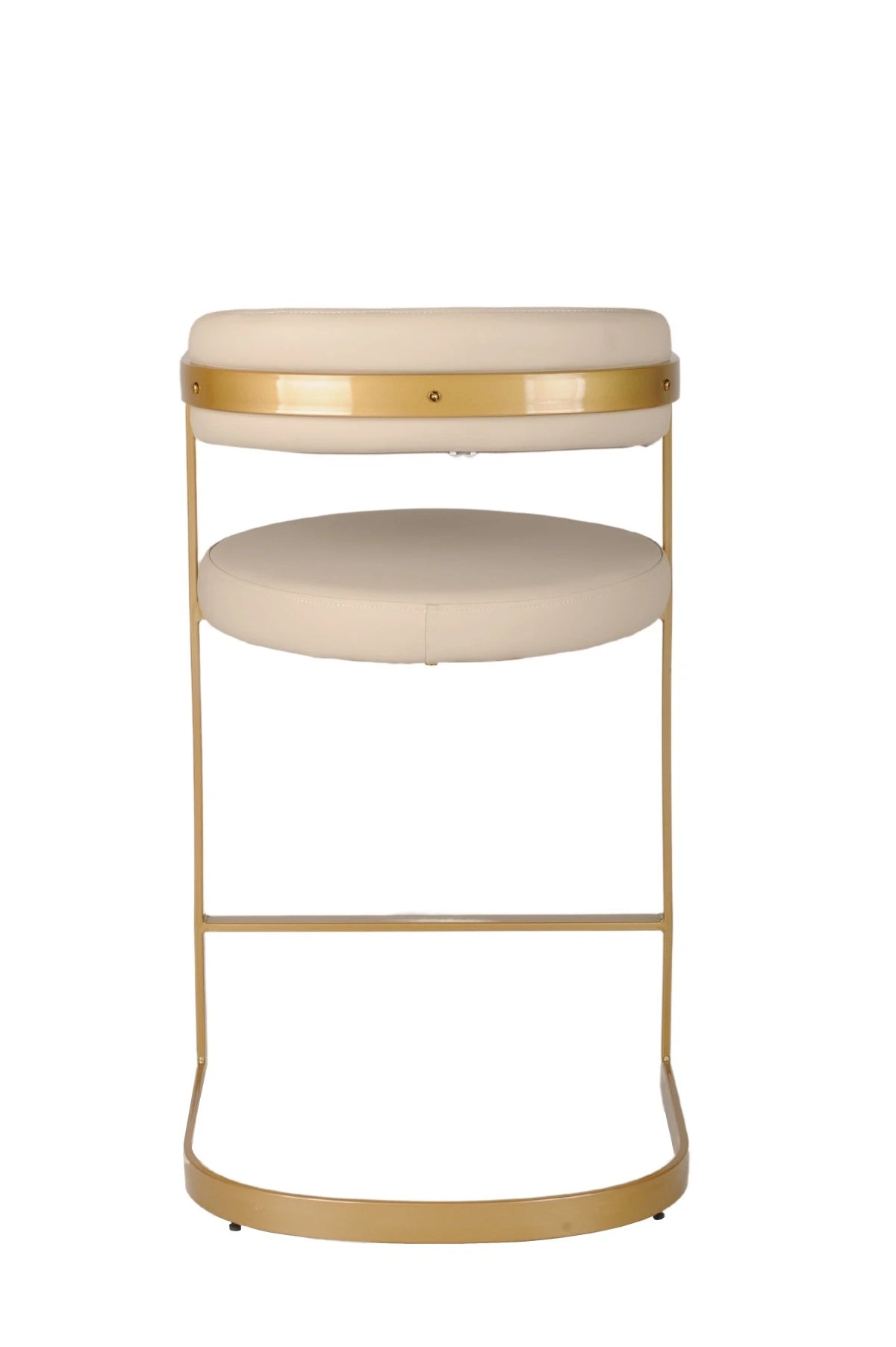 Set de 2 Tabourets de Comptoir Layla - Tissu Noir et Or