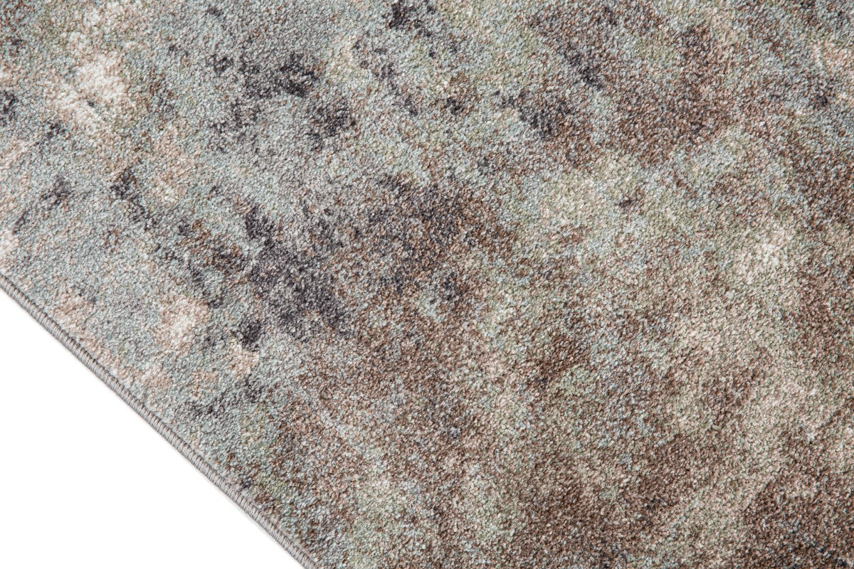 Tapis contemporain Kai 7x9 | Beige et Argent au fini vieilli