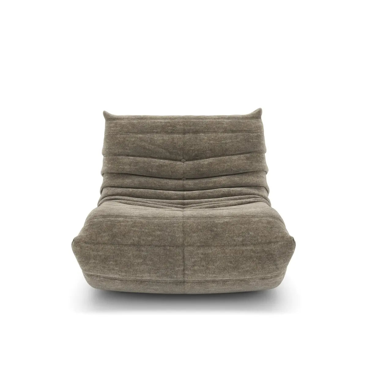 Fauteuil d'appoint Dontae Taupe | Design plissé et mousse 60D
