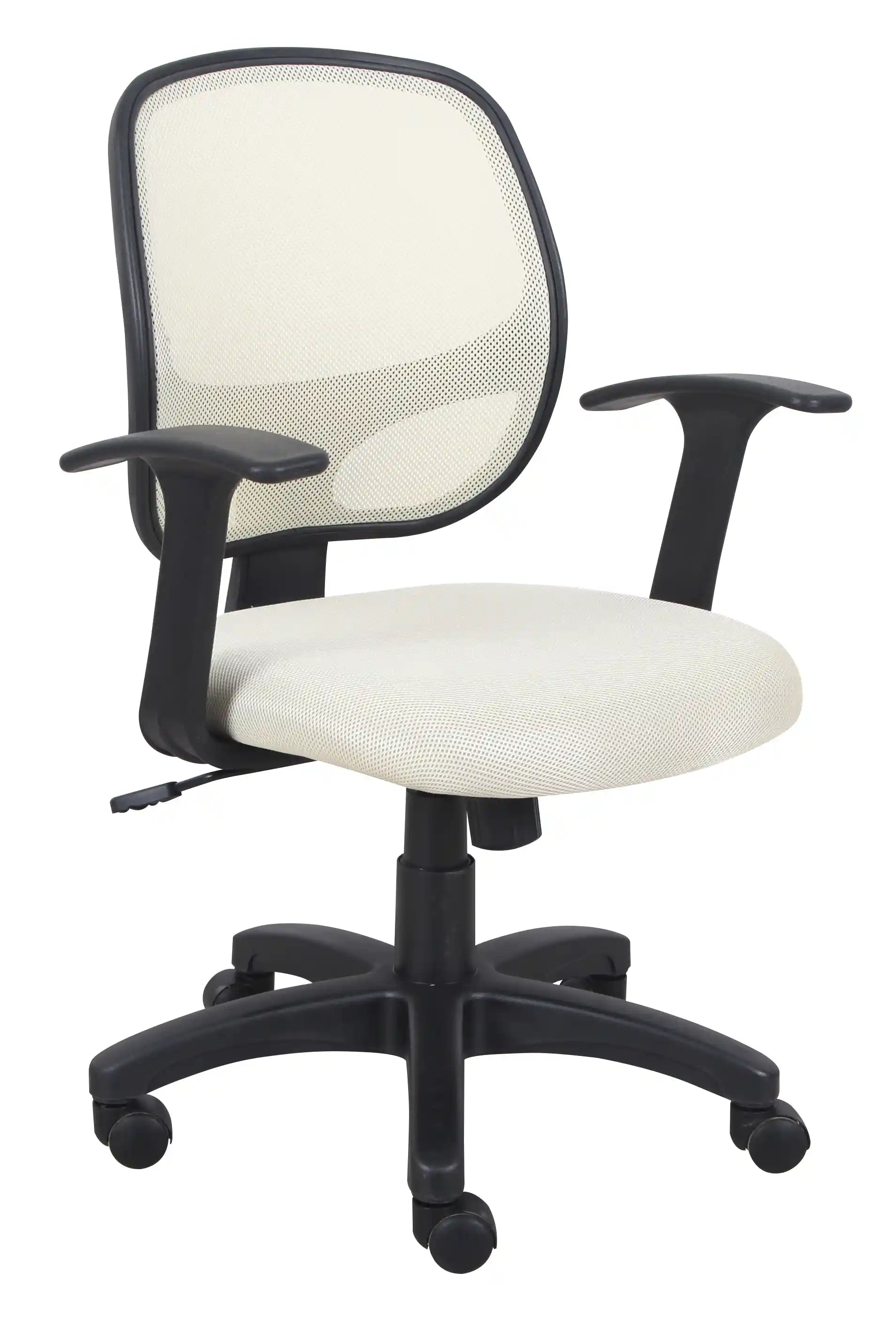 Fauteuil de bureau Eliza Crème | Support lombaire et mécanisme papillon