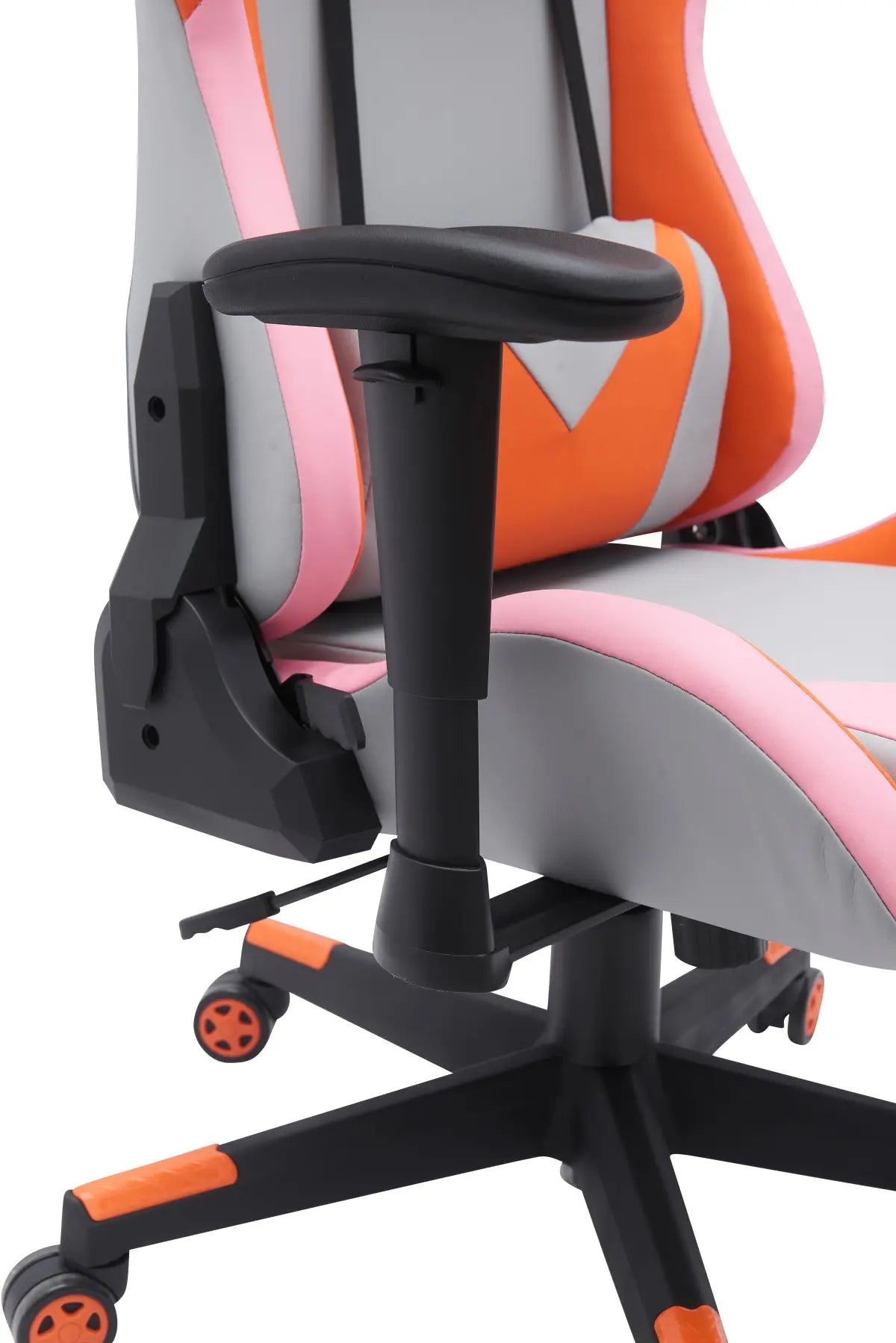 Fauteuil de gaming haute performance | Gris/Orange avec appui lombaire
