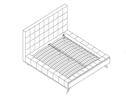 LIT PLATEFORME KING - BEIGE ( Meuble Mtl )