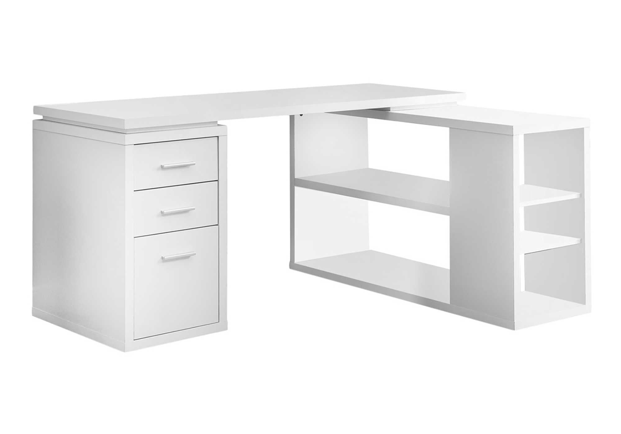 Computer desk - white / left or right corner configuration:I 7023