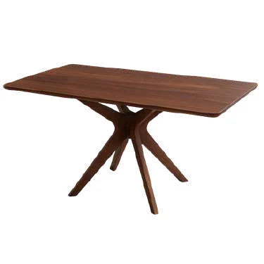 Table CORINNE rectangulaire 60 po en bois massif, noyer