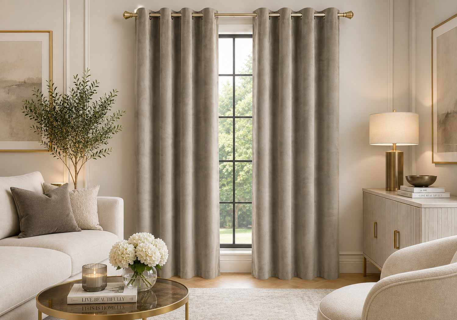 Panneaux de rideaux – ensemble de 2 / 52 po L × 84 po H / taupe / occultants :I 9826
