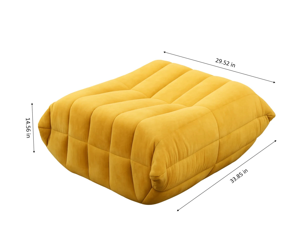 Ottoman Dontae Taupe | Ressorts Ensachés | Design Matelassé