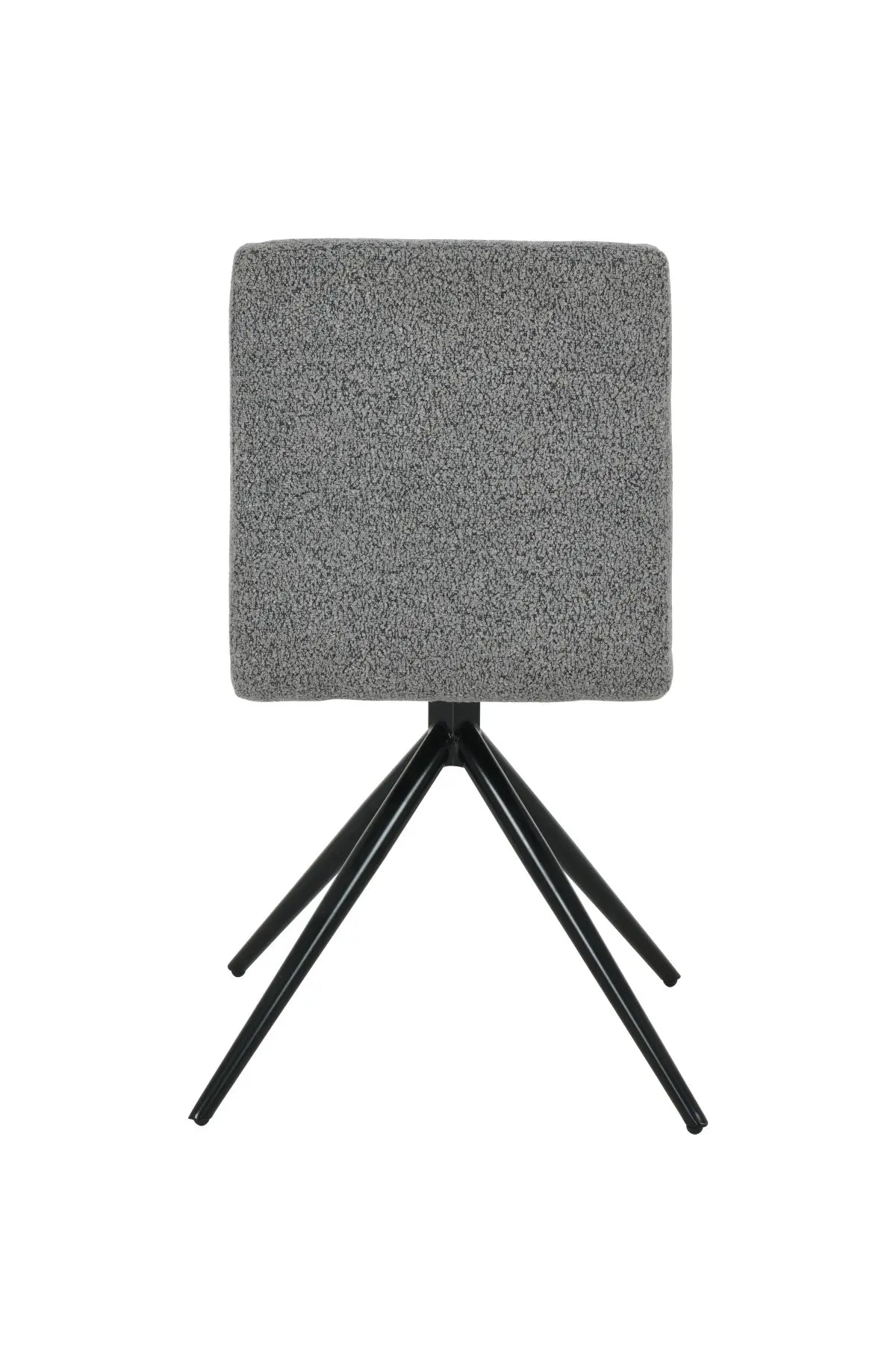 Chaises Ethal en tissu texturé gris | Dossier capitonné et pattes noires