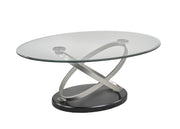 TABLE BASSE - NOIR/ARGENT ( Meuble Mtl )