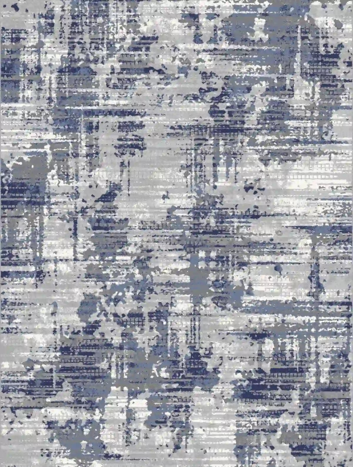 Rocco : Tapis au Design Abstrait Bleu, Crème et Gris