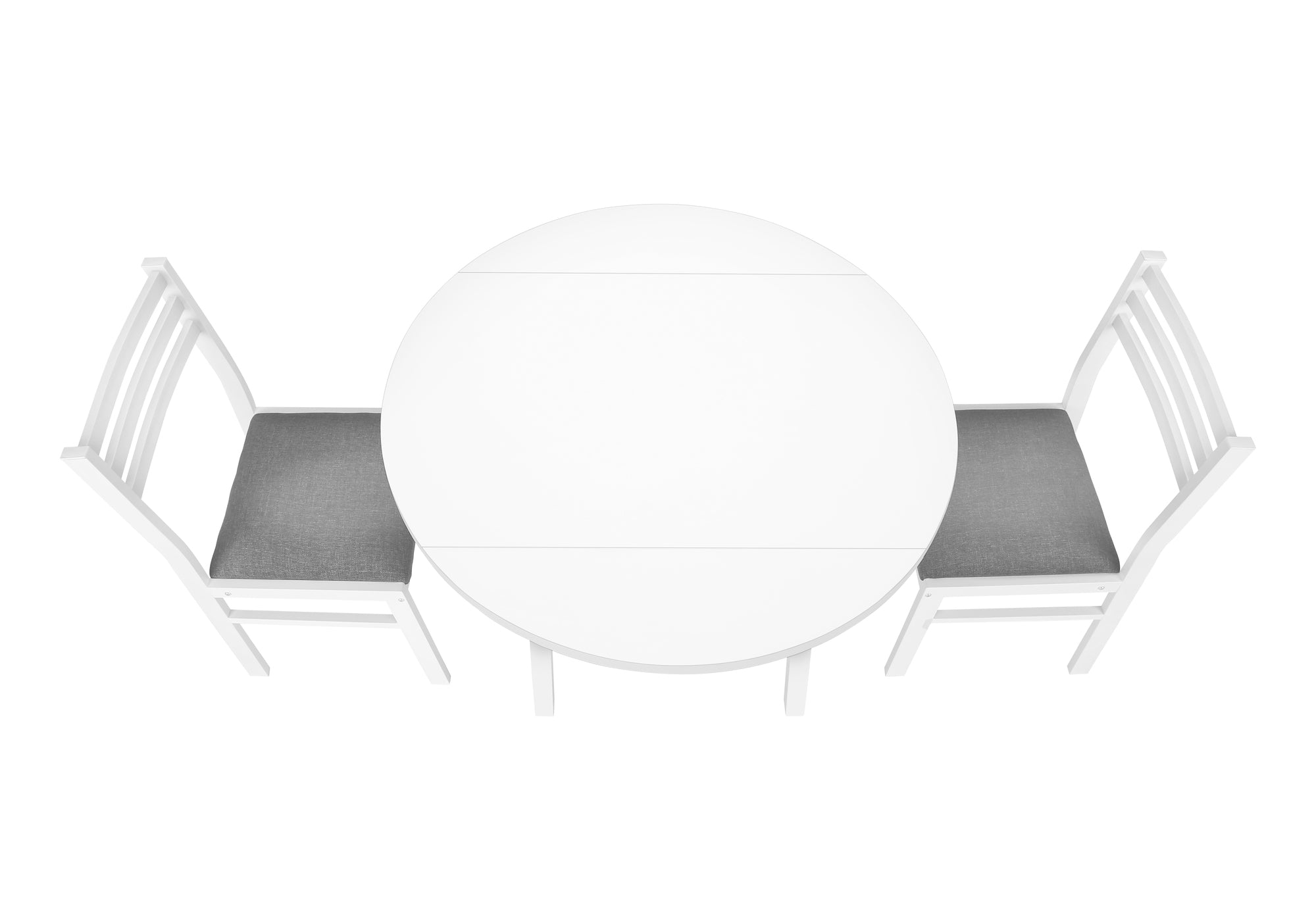 DINING SET - 3PCS SET / WHITE TOP / WHITE META /  I 1011