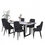 Ensemble de salle à manger Gavin/Kash 7 pièces en noir avec chaise noire ( Meuble Mtl )