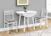 DINING SET - 3PCS SET / WHITE TOP / WHITE META /  I 1011