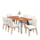 Virag/Cortez Ensemble de salle à manger 7 pièces en naturel avec chaise beige et naturelle ( Meuble Mtl )