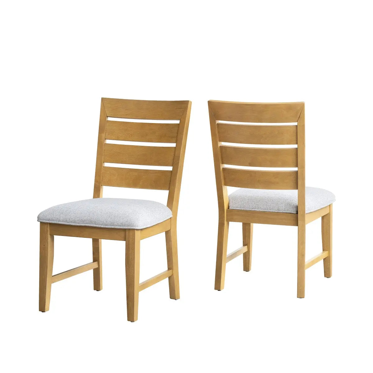 Chaises Ottilie en Acacia et Hévéa | Ensemble de 2 - Fini Naturel